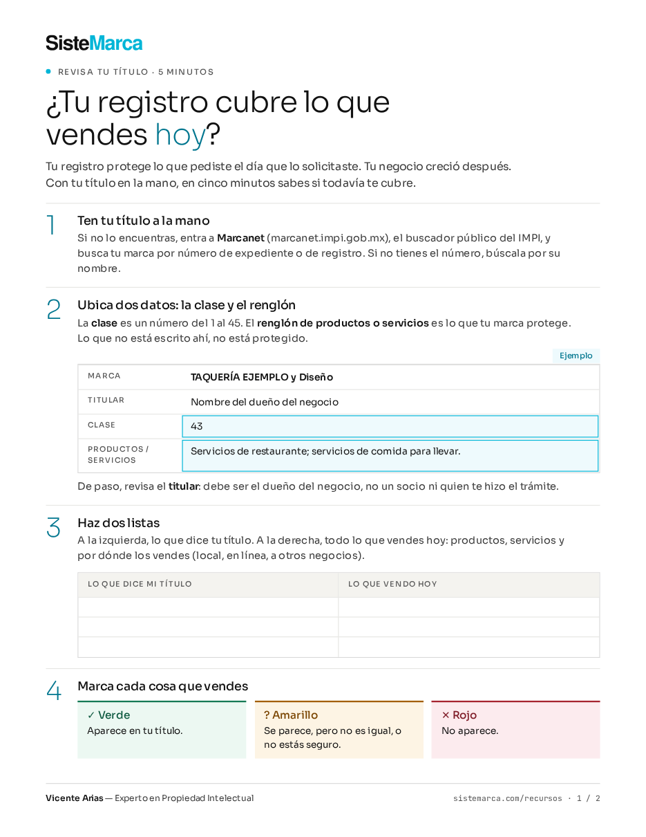 Primera página del PDF «Revisa tu título en 5 minutos»